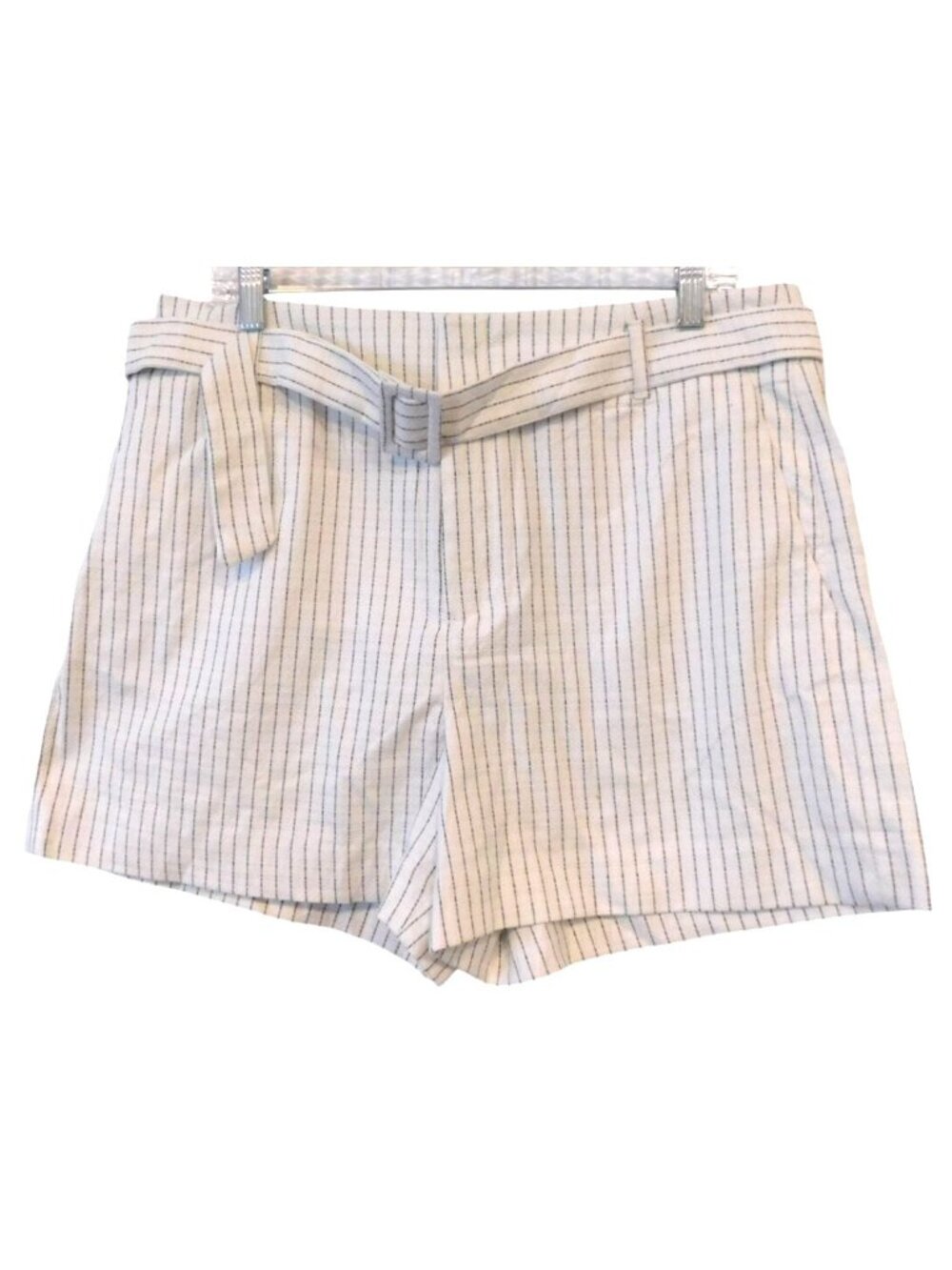NWT Banana Republic Sz 14 Belted Striped 4" High Waist Shorts Preppy Summer